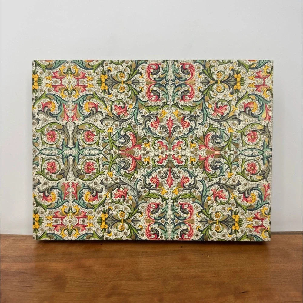 Crane & Co Stationery Set of 15 Florentine Floral Lined Envelopes 100% Cotton